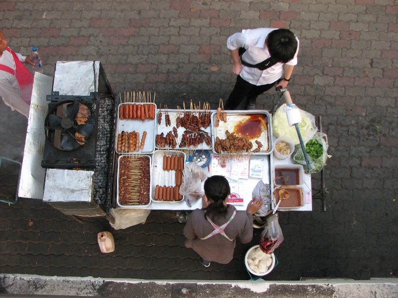stravování na ulici bylo levné, chutné a k našemu překvapení i zdravotně nezávadné