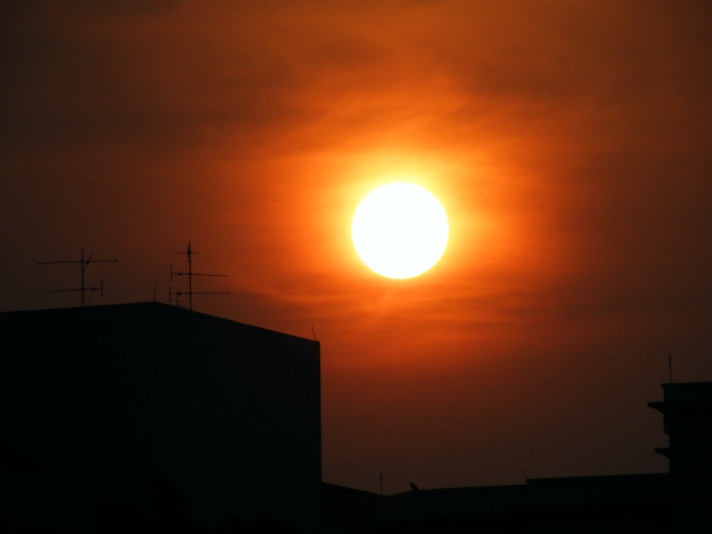 západ sluncem nad bangkokem