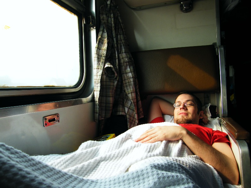 ráno ve spacím vagónu