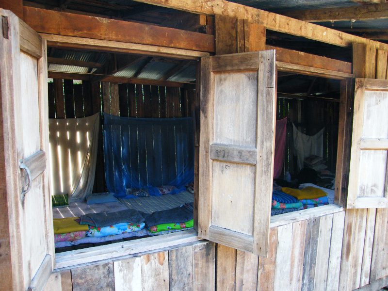 místnost, kde jsme spali první noc