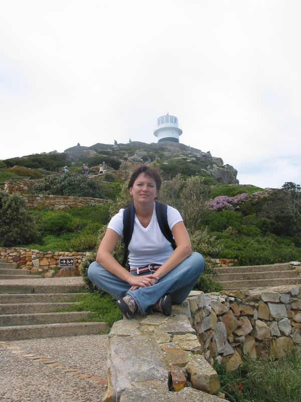 Holčička na Cape pointu