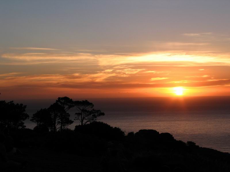 Západ slunce, pohled ze Signální hory