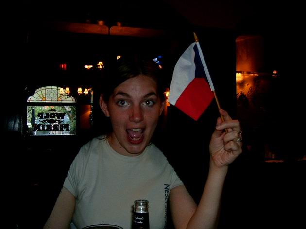 zuzička slaví vítězství nad Dánskem