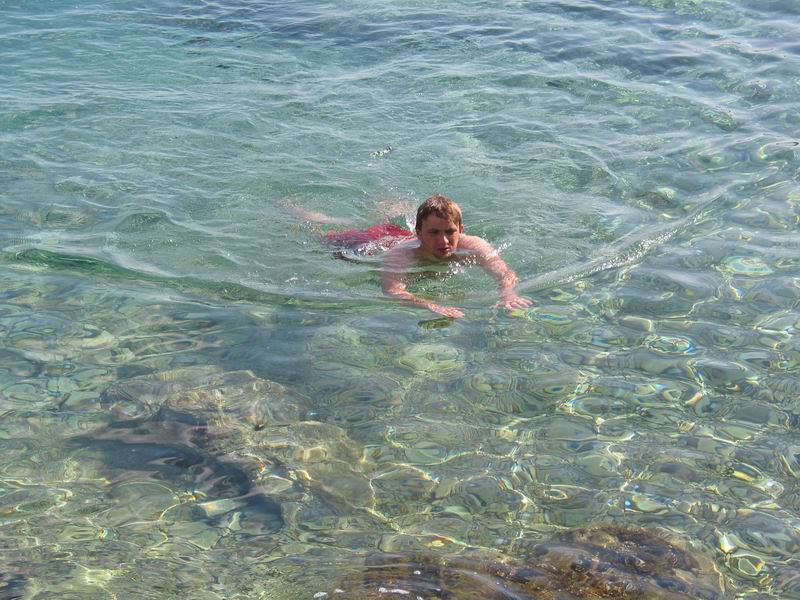 Rupek provádí koupel