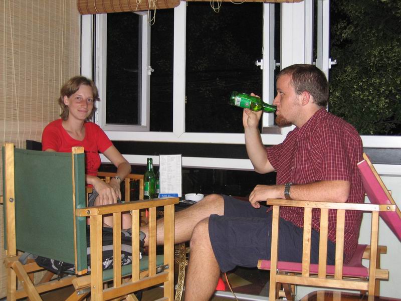 Sanlitun Lu - popíjíme Tsintao beer