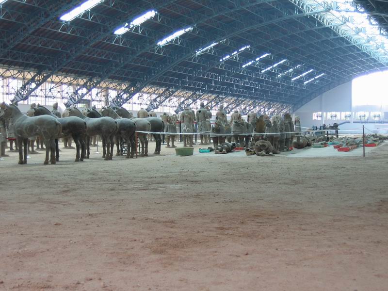 Hliněná armáda - restaurování vykopávek