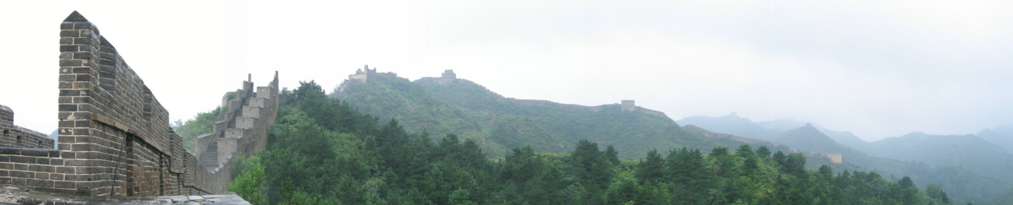 Velká čínská zeď - panorama Jinshanling