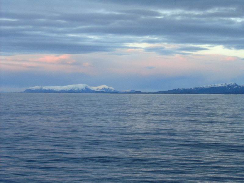 západ slunce a pešek opět sám na palubě