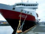 hurtigruten v trondheimském přístavu
